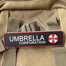 RESIDENT EVIL UMBRELLA CORPORATION 3D PVC ARMY HOOK PATCH BADGE