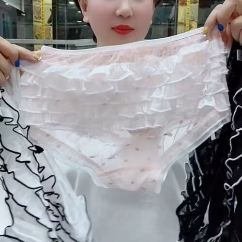 Dulces bragas transparentes con volantes para mujeres niñas bragas ropa interior bragas lindas bragas - Imagen 3 de 6