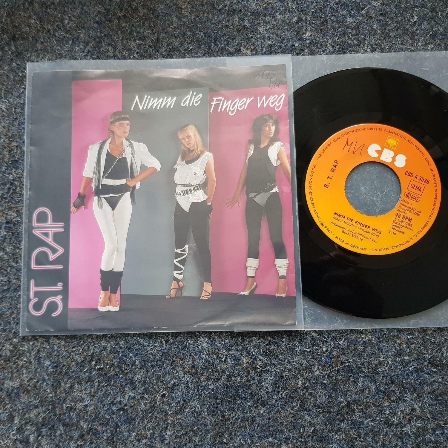 7"" Single Vinyl S.T. Rap - Nimm die Finger weg NDW Single DIFFERENT COVER