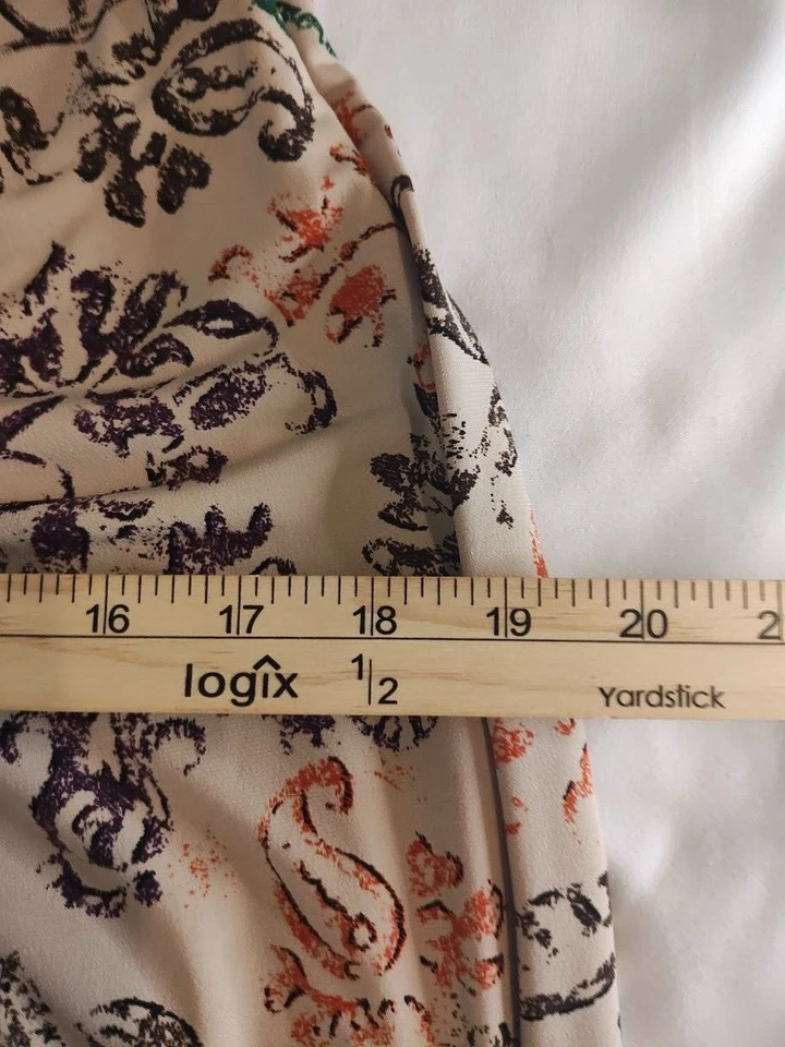 Vestido feminino Apostrophe envoltório multicolorido elástico manga 3/4 cinto grande 12/14 - Imagem 4 de 4