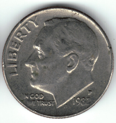 洋楽 Dime P USA - 1982P - Dime - Roosevelt - 1st Year w/ 
