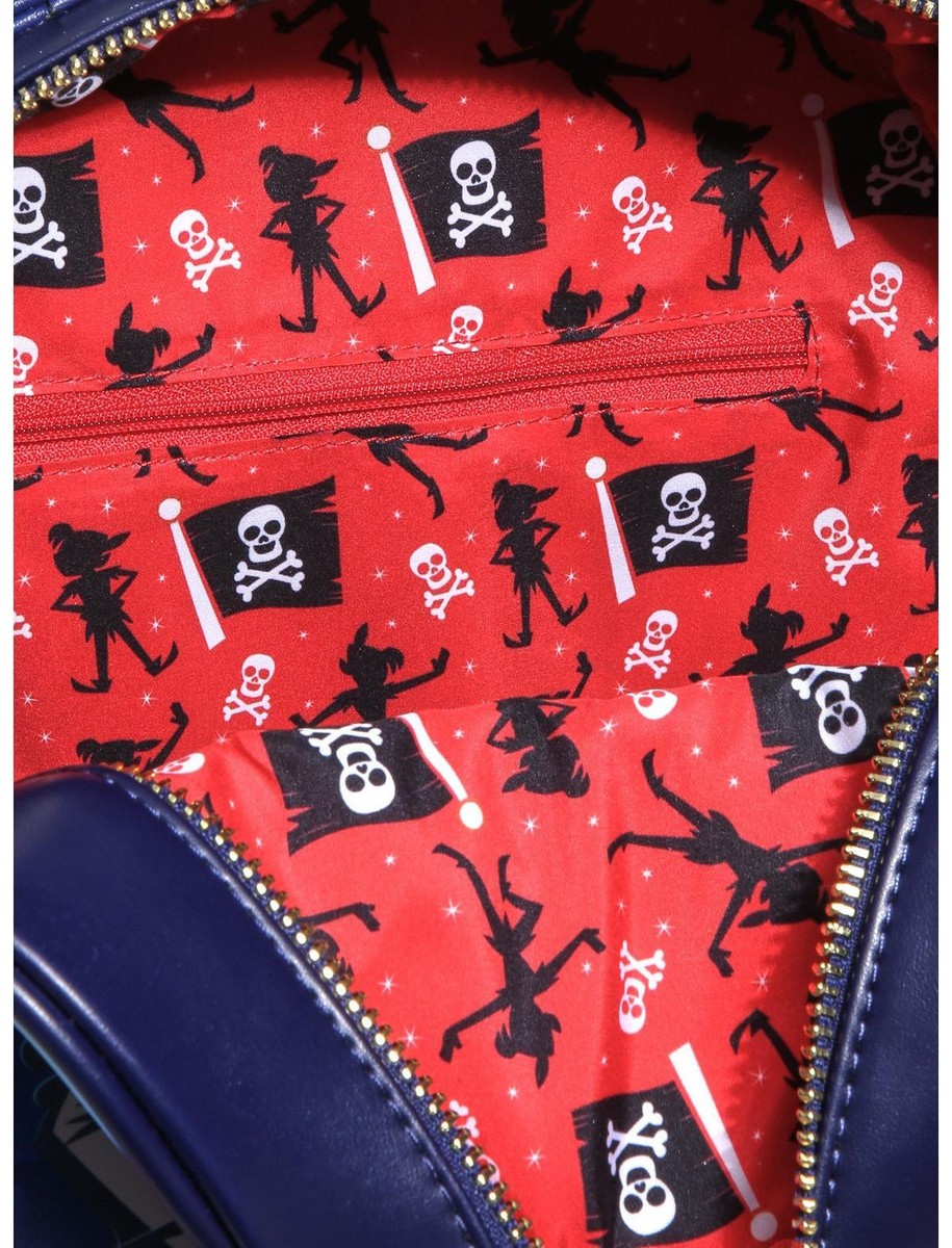 NWT Loungefly Disney Peter Pan Jolly Roger Mini Backpack Loungefly Disney Peter Pan Captain Hook Jolly Roger Ship  main image 3