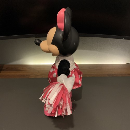Disney Cheerin Minnie Mouse Animadora Animadora Canta Batidos Pompones 14" FUNCIONANDO - Imagen 4 de 6