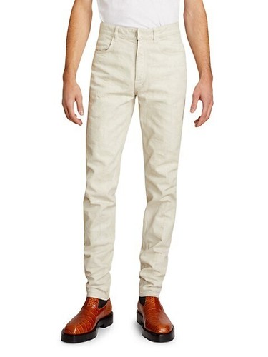 Jeans slim Givenchy bianchi vernice screpolata | Taglia W31 vestibilità slim SS21 PREZZO AL PUBBLICO $890 - Foto 4 di 12