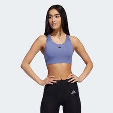 ADIDAS Women's Violet Ultimate Alpha Sports Bra RRP £30