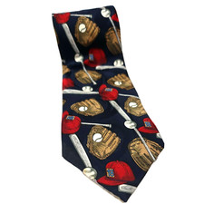 MLB Baseball Necktie 100% Imported Silk Made in USA Classic 57"-60"