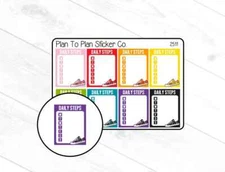 2511~~Daily Steps Tracker Planner Stickers