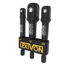  Impact Grade Socket Adapter Set, 3" Extension Bit With Holder | 3-Piece 1/4", 