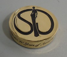 Vintage Gold Toned St John Clothing 40 Years Of American Fashion Paperweight