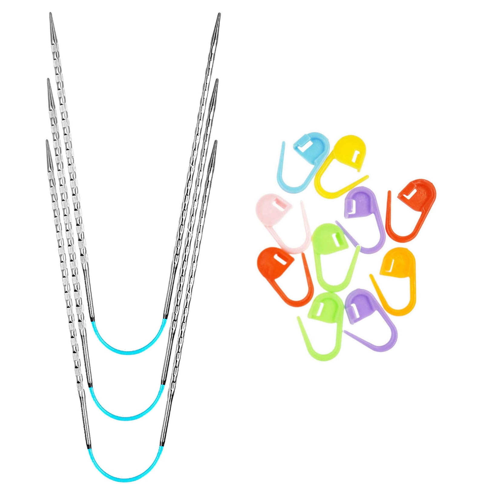 FlexiFlips Squared Ergonomic 12 inch (20cm) (Set of 3) US 06 (4.0mm) DPN Doub...