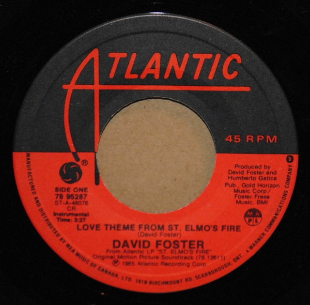 David Foster Love Theme From St Elmo S Fire Georgetown 1985 Instrumental 45 Ebay David Foster Love Theme From St Elmo S Fire Georgetown 1985 Instrumental 45 Ebay