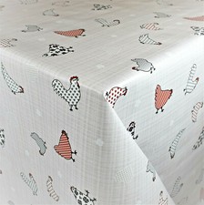 Nappe de Table en Toile Cirée Poules B3881-01 Carré Rond Oval