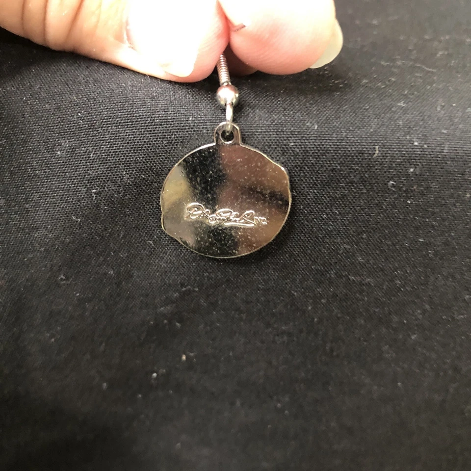 Dale Earnhardt Sr. NASCAR # 3 Logo - Pendientes colgantes de gancho de alambre para mujer Foto 2 de 4