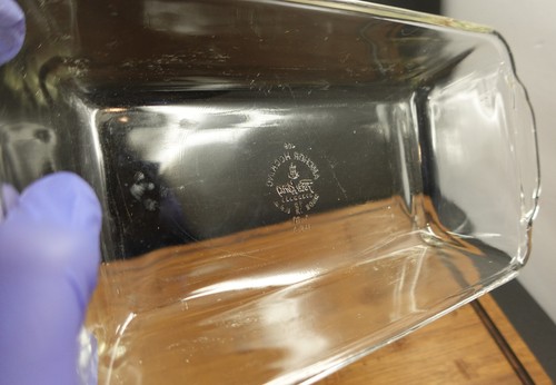 Fire-King 409 1 Quart Clear Glass Loaf Pan - Picture 7 of 8