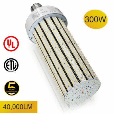 300W LED Corn Light Bulb E39 40000 Lumens 5000K Warehouse industrial Lighting