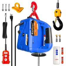 120V Electric Hoist Winch | 1100Lbs 1500W Portable Electric Power Winch with Wir