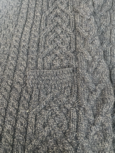 Shannon Woolen Mills Merino Wool Thick Knit XL Vest Ireland Gray FLAW - Picture 5 of 9