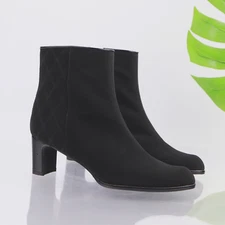 Stuart Weitzman Womens Backer Boot Size 7.5 Waterproof Black Quilted Bootie Heel