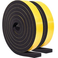 Adhesive Foam Tape 1 inch W X 3/8 inch T, Closed Cell Foam Weather Strip Seal...