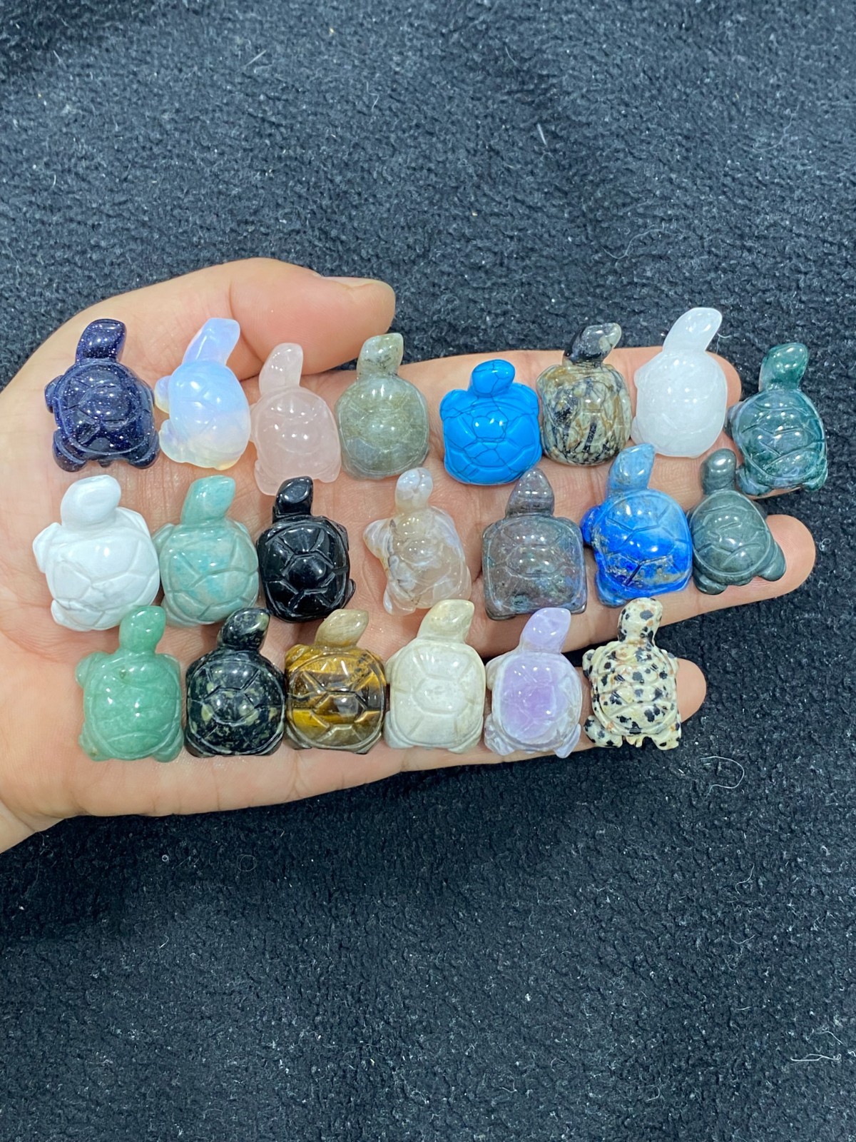 5pcs Wholesale Natural Mixed Quartz Crystal Carved Turtle skull reiki healing