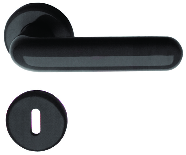 MANIGLIA NYLON CON ROSETTA QUADRO 8  col. Nero