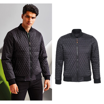 2786 Quilted flight jacket - Tonal coil zip on centre front