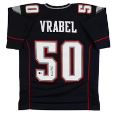Mike Vrabel Authentic Signed Navy Pro Style Jersey Autographed BAS Witnessed
