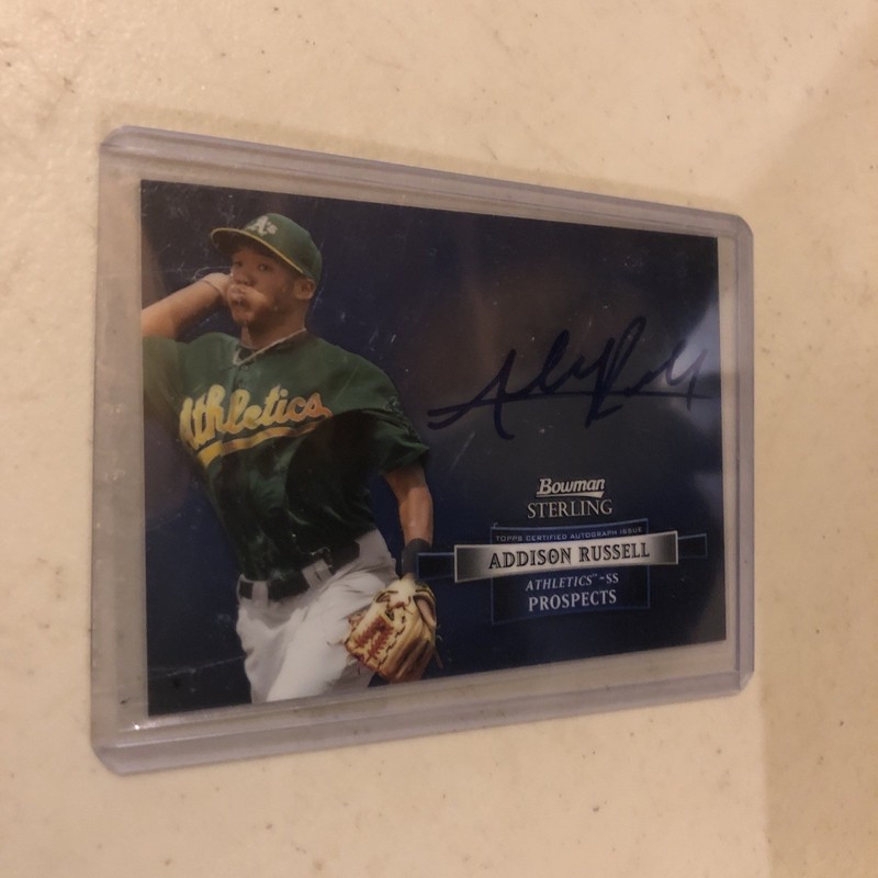 2012 Bowman Sterling ADDISON RUSSELL Autograph #BSAP-AR Prospect Auto Oakland