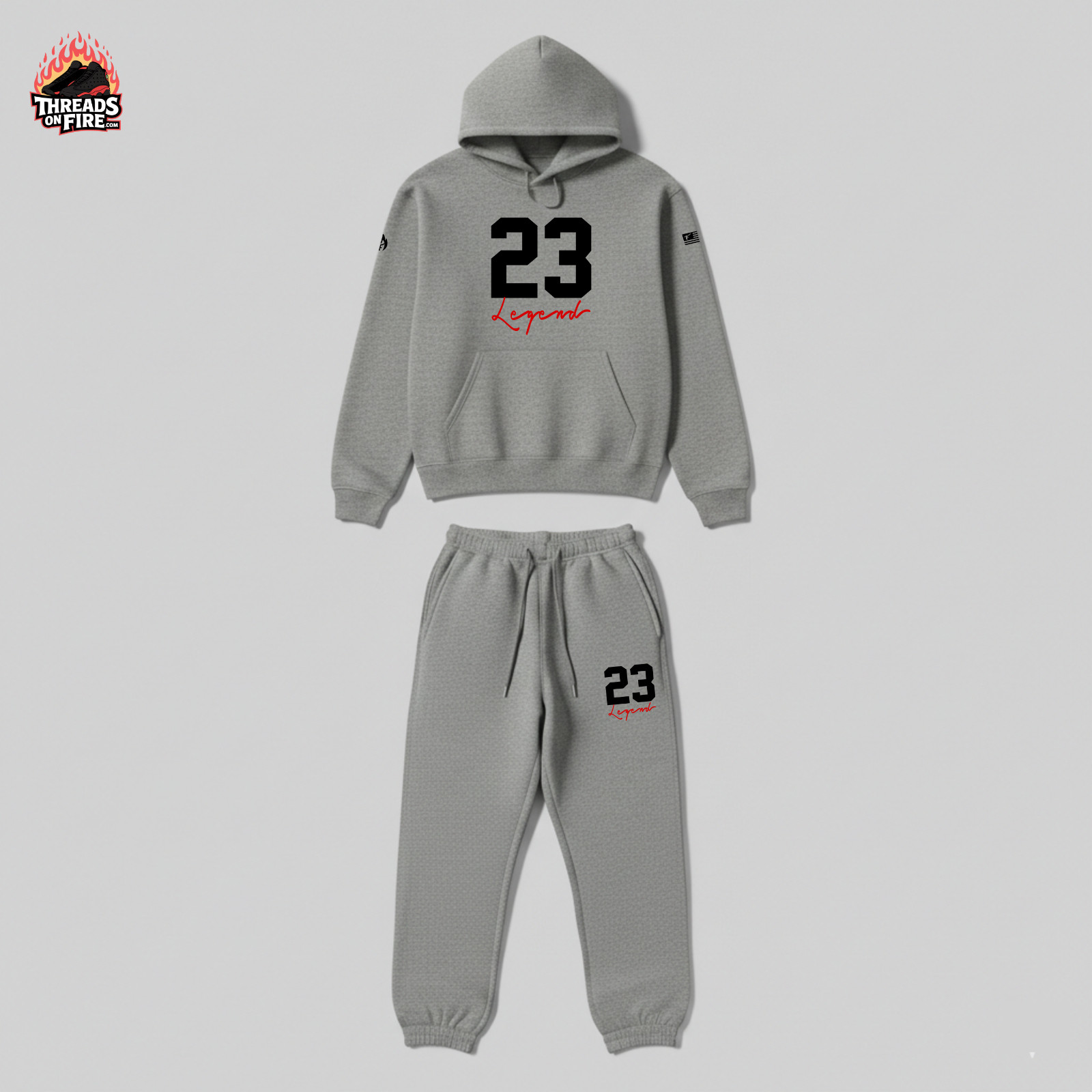 Chándal para hombre gris negro rojo 23 Legend sudadera a juego Jordan 13 Bred
