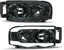 LEDKINGDOMUS LED Tube Headlights Assembly Compatible with 2002-2005 Dodge Ram...