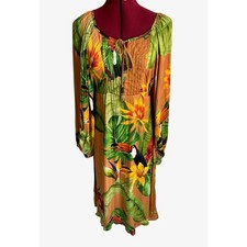 Farm Rio Women’s Size XS Tropical Desire Birds of Paradise Midi Dress
