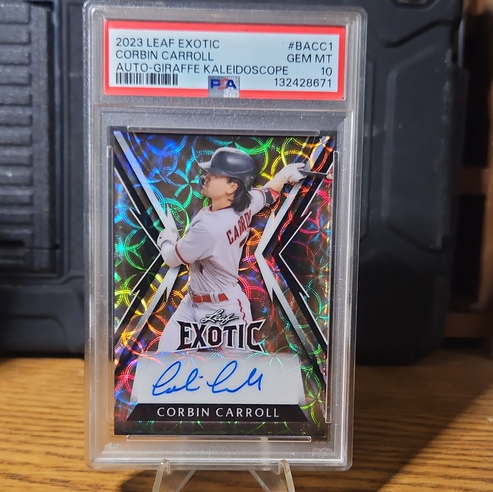 Leaf 2023 Exotic Corbin Carroll Auto-Giraffe Kaleidoscope PSA 10 #BACC1  #1/3