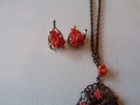 Vintage coral Pendant and brooches  Roses — photo 7