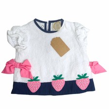 G06-The Beaufort Bonnet Company, 6-12M, s/s cotton swim cover up Strawberries 