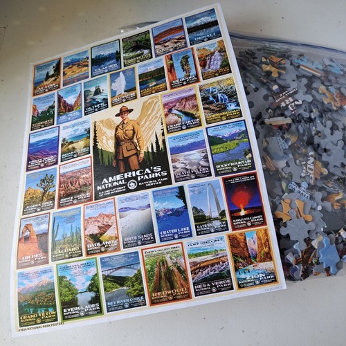 White Mountain NATIONAL PARK POSTER Puzzle 1000 Pcs 24x30" USA Ages 12+ Complete - Picture 5 of 15