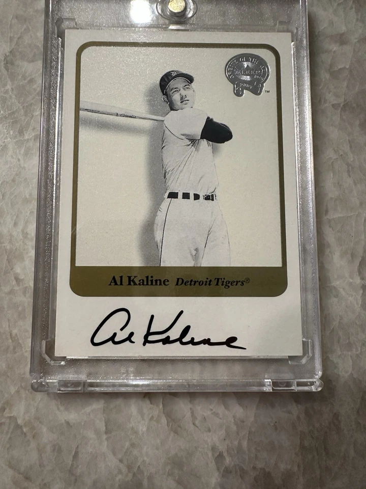 Fleer Greats of the Game 2001 autógrafos Al Kaline en tarjeta automática Tigres Salón de la fama MLB Foto 2 de 4