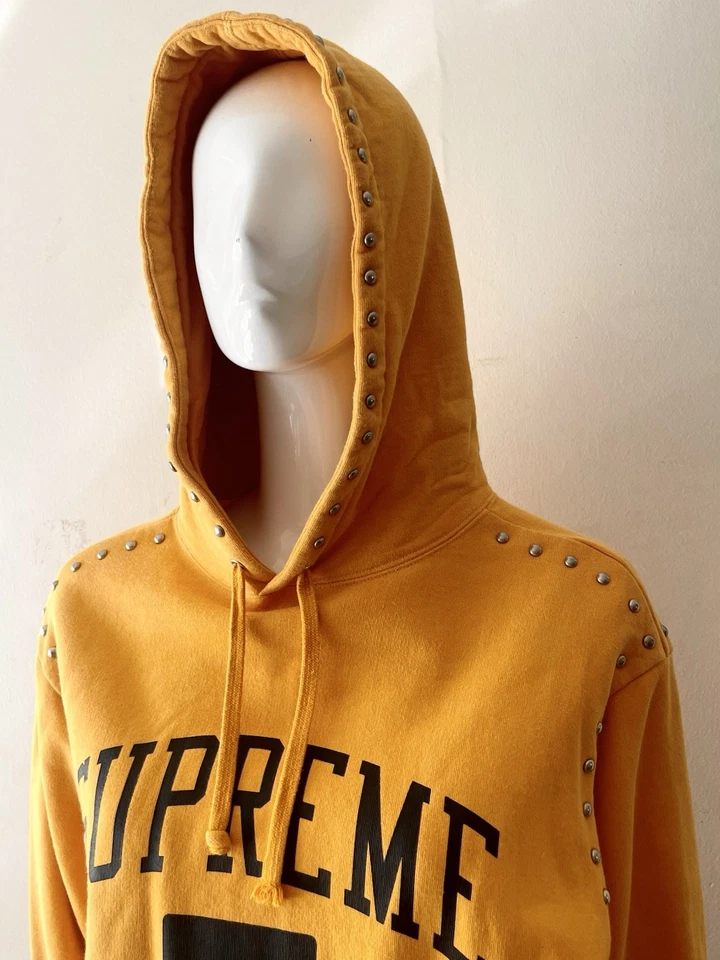 Supreme Orange Studded Pull-Over Sweater Medium  23” - Image 3 of 4