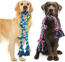 Heavy duty dog rope toys 2 pack indestructible tug of war