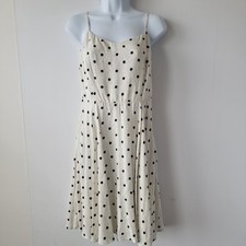 Old Navy polka-dots fit & flare mini dress size M adjustable straps smocked