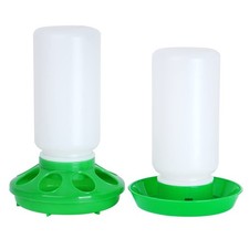 NAOEDEAH Chicken Feeder and Waterer Set no Waste Chick Green