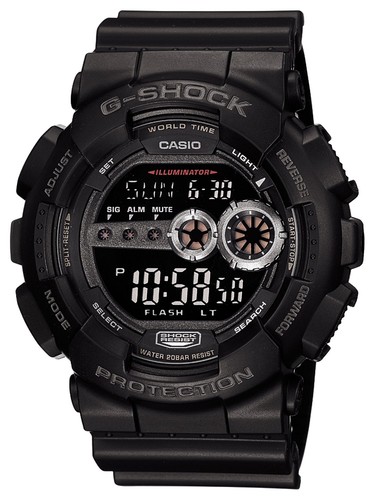 G-SHOCK Casio GD-100-1BJF Men's Black Digital Wristwatch with Box