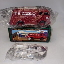 ERTL Texaco 1949 White Tilt Cab Tank Truck Metal Coin Bank Red Die Cast New