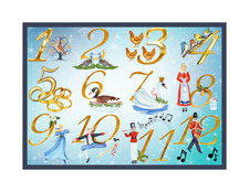 12 Days of Christmas Holiday Refrigerator Magnet