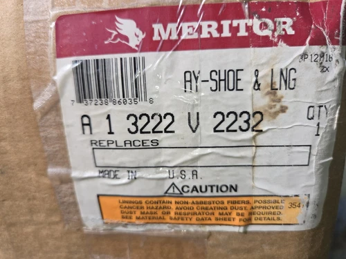 MRAP FMTV HIMARS A12232 RELINED BRAKE SHOE 27KP760 A1 3222V2232 2530-01-510-3965