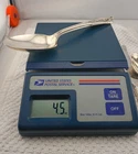 Two Wallace Sterling Silver Rose Point Tablespoon Serving Spoons 127.57 Grams