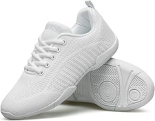 Girls White Cheerleading Shoes Breathable Youth Cheer Competition Sneakers At...