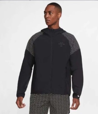 Nike MENS Essential Running Zip Up Windbreaker Jacket Black DM1163 010 Large New