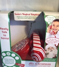 Santa  s Magical Telephone Mr Christmas Interactive Holiday Toy READ