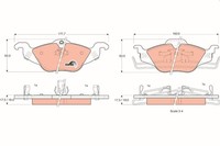 NEU - TRW GDB1351 Bremsbelagsatz, Scheibenbremse FüR Chevrolet Opel