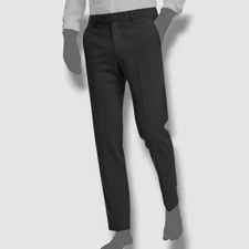 Bar III Men's Gray Solid Slim-Fit Wool-Blend Suit Separate Pants Size 28W 29L